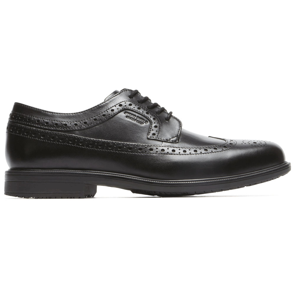 Rockport Dress Shoes For Mens Black - Essential Details II Wingtip - RI2438710